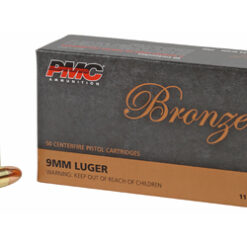 PMC Bronze Handgun Ammunition 9mm Luger 124 gr FMJ - 1,000 rds (CASE)